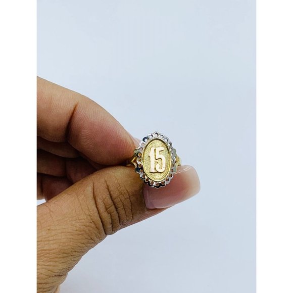 ❤️ 14k gold ring sweet 15 quinceañera ❤️ Size 5.5 main image 0